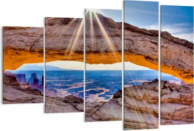 Produktbild von Bild auf Leinwand - Leinwandbild - Felsen Ansicht Landschaft - 150x100cm - Wand Bild - Wanddeko - Leinwanddruck - Bilder - Kunstdruck - Wanddekoration - Leinwand bilder - Wandkunst - EG150x100-0184