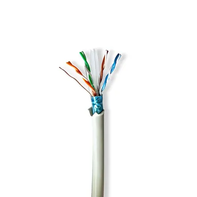 Produktbild von Nedis CAT6 Netzwerkkabel Rolle - Stranded - F/UTP - Reines Kupfer - 50.0 m - Innen - Rund - LSZH - Grau - Pull Box - ausziehbar