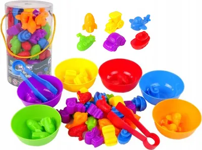 Produktbild von Woopie Montessori Lernspiel Farbsortierer Fahrzeuge 44-tlg.