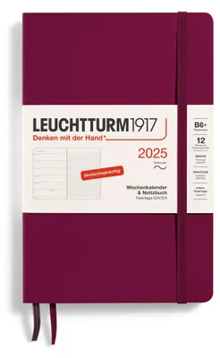 Produktbild von LEUCHTTURM1917 370521 Wochenkalender & Notizbuch Paperback (B6+) 2025, Softcover
