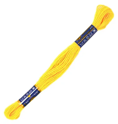 1 Docke Stickgarn 2g / Sticktwist 100 % Baumwolle Stickerei zitronengelb