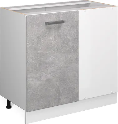 Produktbild von Eckschrank für Hausrat Vicco R-Line Beton 86 cm mit Tür, ohne Arbeitsplatte, Model 41815
