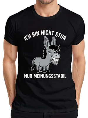 Obrázek produktu pro Nejsem tvrdohlavý jen názorově vyhraněný osel vtipné rčení humor pánské tričko, černé, 3XL