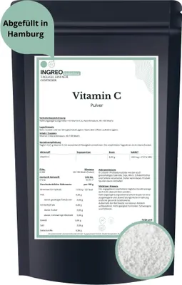 Produktbild von Vitamin C Pulver (40-100 Mesh) – 500g