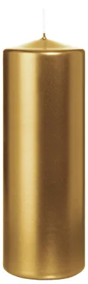 Produktbild von Zylinderkerze/Stumpenkerze - Metallic Gold - 20 x 7 cm - 103 Brennstunden