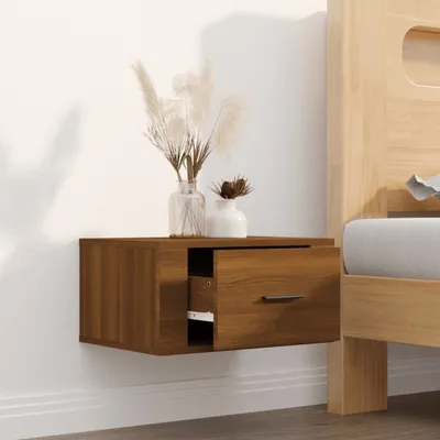 Produktbild von vidaXL Wand-Nachttisch Braun Eichen-Optik 50x36x25 cm