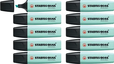 Produktbild von Textmarker - STABILO BOSS ORIGINAL Pastel - 10er Pack - zartes Türkis