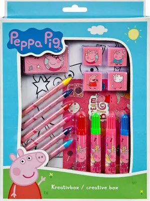 Produktbild von Zestaw kreatywny z pieczątkami Świnka Peppa 26 elementów