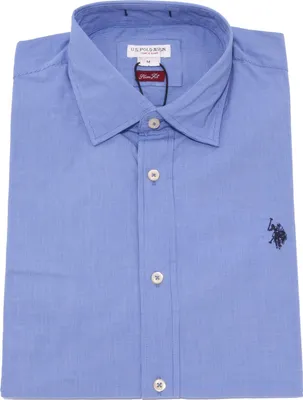 Zdjęcie produktu dla 3790K camicia uomo U.S. POLO ASSN. SLIM FIT blu/white micro fantasy shirt man