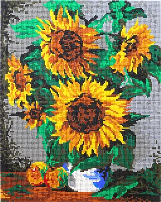 Produktbild von Mini Stecksystem Sonnenblumen ca. 8.600 Teile mit XXL-Steckvorlage