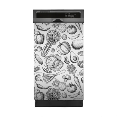 Produktbild von Aufkleber sticker 45x70 cm Dekorative folie Spülmaschine - Gemüse Vegetarisch