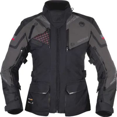 Produktbild von Modeka Panamericana 2 Damen Motorrad Textiljacke, schwarz/dunkelgrau, 44