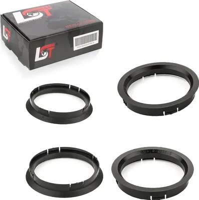 Produktbild von 4x Zentrierringe Schwarz Alufelgen Ø 76,0 - 66,6 mm für Jaguar für Mercedes-Benz