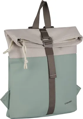 Produktbild von New Rebels Backham Roll Up Rolltop City Rucksack Los Angeles wasserabweisend Grün Beige