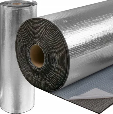 Zdjęcie produktu dla Folia ALUMINIUM Mata TERMOIZOLACYJNA z klejem 3mm izolacja skraplanie pary
