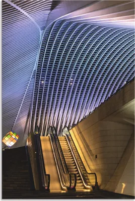 Produktbild von ARTland Wandbild Alu für Innen & Outdoor Bahnhofsaufgang Größe: 40x60 cm