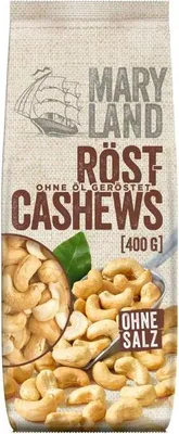 Produktbild von Maryland Röst-Cashews ohne Öl (1x400g Beutel)