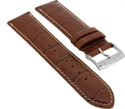 Produktbild von Citizen Uhrenarmband 20mm | Leder Kroko-Optik braun für BK2294 BK2295