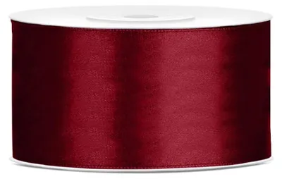 Produktbild von Satinband, Dunkelrot, 50 mm x 25 m - Breites, dekoratives Band