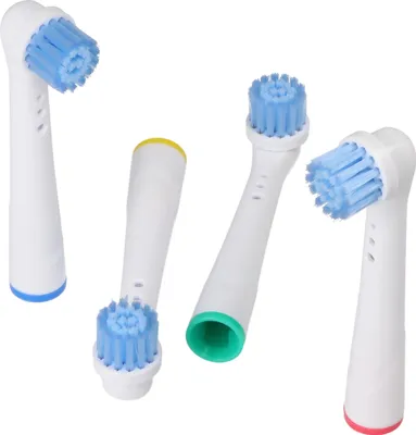Produktbild von 4 Stück Sensitive Clean Ersatz-Zahnbürstenkopf für elektrische Zahnbürsten von Oral-B, passend z.B. für Oral-B D10, D12, D16, D12 und viele andere Modelle von Oral-B