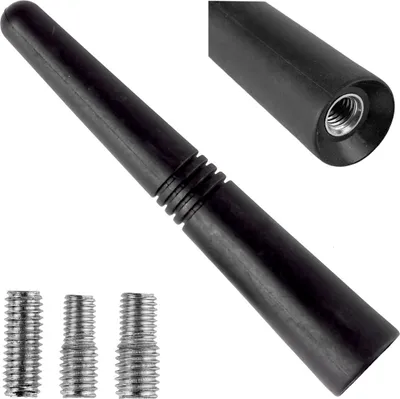 Zdjęcie produktu dla Antena samochodowa maszt anteny 9 cm z 3 adapterami 5/6/7mm ANTM09 AMIO-01509