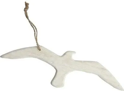 Produktbild von Möwe Holz, weiß, ca. 12 x 39 x 1,5 cm