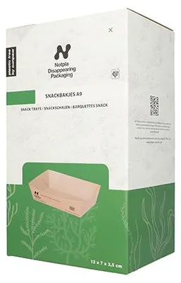 Produktbild von Snacktrays, Pappe "NOTPLA" 3,5 cm x 7 cm x 12 cm braun