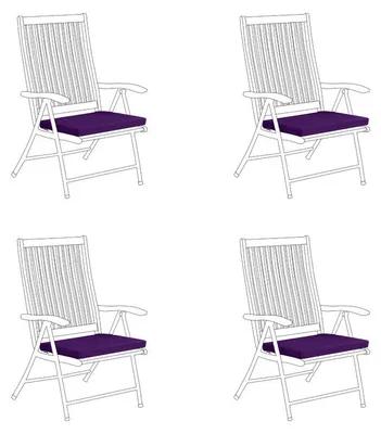 Produktbild von Gartenstuhlkissen – Wasserabweisende Stuhlauflage mit Komfortfüllung und Befestigungsbändern – Sitzkissen für Garten, Terrasse und Balkon - 4 Stück