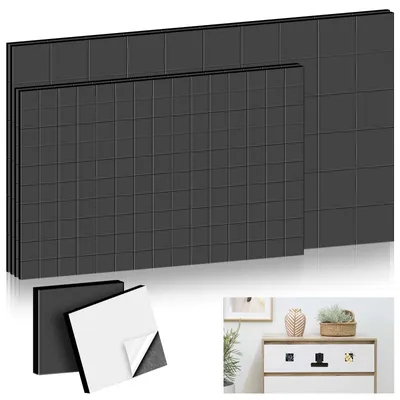 Productafbeelding van 420 zelfklevende magneetfolies, 1 x 1 cm magneten, 2 x 2 cm magneetfolies, zelfklevend magnetisch papier met sterke 3M-lijm, geschikt voor school, thuis, kantoor en whiteboards (2 formaten)