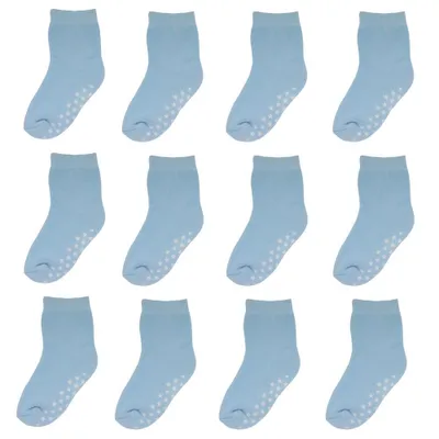 Produktbild von YALION StoppersockenKinder 12 Paar Antirutschsocken Baby Jungen Rutschsocken ABS Baumwolle Socken Mädchen Crew Socks Sternenpunkt-Gel-Stil 3-4 Jahre