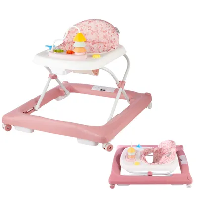 Produktbild von Born Lucky Lauflernhilfe / Baby Walker – Klappbar – Höhenverstellbar – Mit Spielset – Soft Rosa