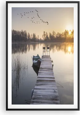 Produktbild von Gerahmtes Poster - Schwarzer Rahmen - Brücke Westen die Sonne - 61x91,5 cm - Wand Bild - Wanddeko - Wandbilder - Wandposter - Bilderrahmen - Bilder - Kunstdruck - Wandbild - P2BPA61x91-4197