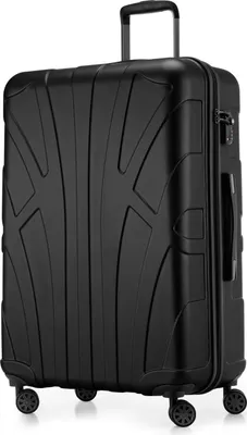 Produktbild von Suitline - Reisekoffer groß erweiterbar, Koffer XL 4 Rollen, Rollkoffer Hartschale, Trolley Hardcase Check-In Gepäck 20-23 kg, Gurtmaß 158 cm, TSA,Schwarz