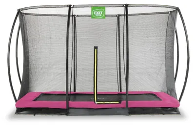 Immagine prodotto di Trampolino EXIT Silhouette 244x366 cm, con rete di sicurezza, trampolino da terra, rettangolare, per bambini, rosa
