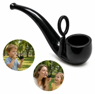 Produktbild von Seifenblasen Pfeife im Retro-Design, Bubble Pipe Seifenblasen Spielzeug, wiederverwendbarer Seifenblasenstab für Kinder & Erwachsene, Outdoor Partyspielzeug