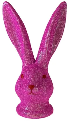 Produktbild von Werner Voß Dekorationsobjekt Hasenkopf Pink Glitter (31cm)