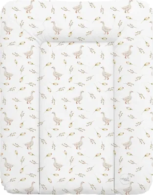 Produktbild von Ceba Baby® weiche Wickelauflage 50x70 cm - Baby Wickelunterlage - Wickeltischauflage für Junge und Mädchen - Wasserdicht, abwaschbar - Gans