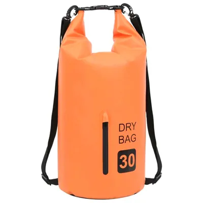 Immagine prodotto di Borsa Impermeabile con Cerniera Arancione 30 L in PVC