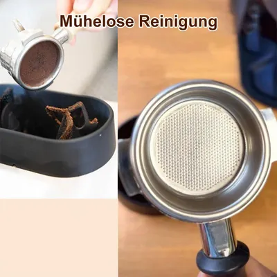 Produktbild von Espresso Reinigung Zubehör,Espresso-Siebträger-Reinigungshalter mit Satzfänger und Reinigungsbürste,für 51/53/58 mm