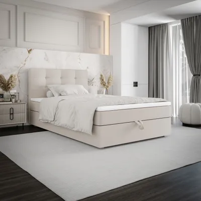 Obrázek produktu pro Jednolůžková postel 120x200 STIG 8 s úložným prostorem - béžová