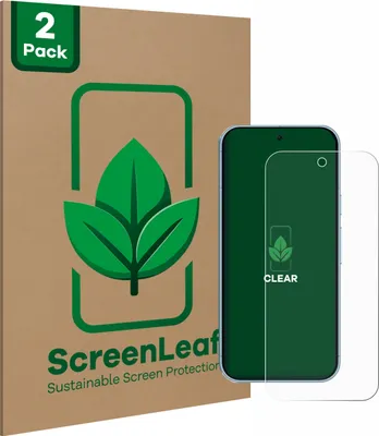 Produktbild von 2x ScreenLeaf Schutzfolie für Google Pixel 9 / 9 Pro / 10 / 10 Pro nachhaltiger Displayschutz Display Schutz Folie Klar Transparent