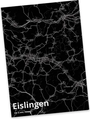Produktbild von Mr. & Mrs. Panda bildkarte Eislingen - Geschenk, Stadt Dorf Karte Landkarte Map Stadtplan, Postkarten, Grußkarte, Kunstkarten, Ansichtskarten, Ansichtskarte, Postkarte