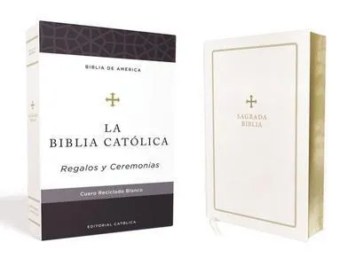 Produktbild von Biblia Católica, Regalos Y Ceremonias, Piel Reciclada, Blanco, Comfort Print