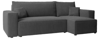 Produktbild von Ecksofa Mulri L Poso 34 Graphit Cord Schlaffunktion Universell Bettkasten