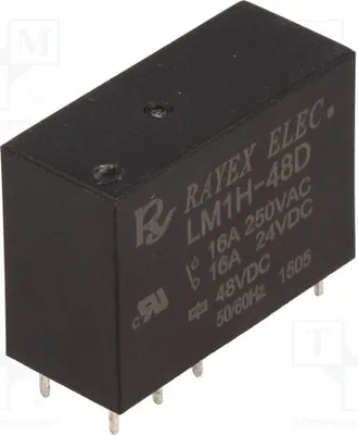 Produktbild von 1x Relais: elektromagnetisch USpule : 48VDC 16A/250VAC   Mini LM1H-48D Elektromagn