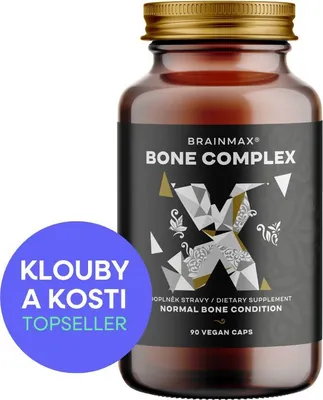 Productafbeelding van BrainMax Bone Complex, een supplement ter ondersteuning van de botgezondheid, 90 plantaardige capsules