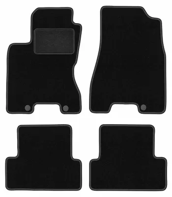 Obrázek produktu pro Velurové autokoberce pro: Nissan X-Trail II T31 2007-2014 (SUV) – sada 4 ks, černé, na míru – Wielganizator LUX