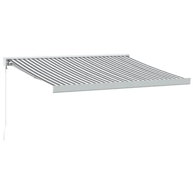 Image de vidaXL Marquise rétractable Anthracite et Blanc 3x2,5 m Tissu & Aluminium