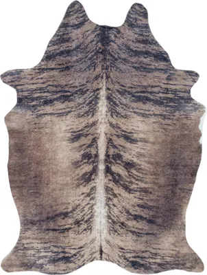 Immagine prodotto di Tappeto lavabile per soggiorno, corridoio e cucina, forma speciale 100x135, marrone, Similcuoio di vacchetta in Pelliccia sintetica