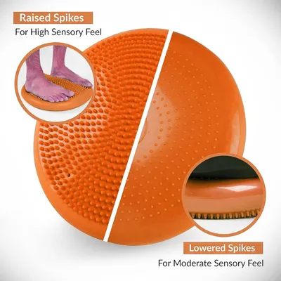 Imagen del producto de Cojín de equilibrio para adultos, de 33 cm de diámetro, con bomba de aire, ideal para entrenamiento de equilibrio